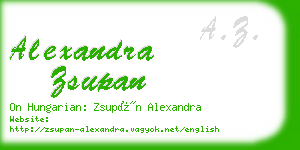 alexandra zsupan business card